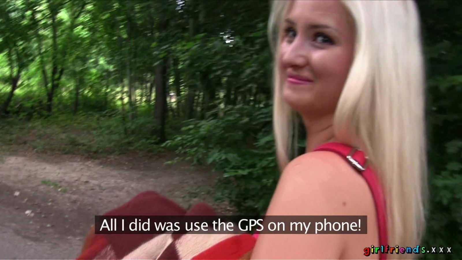 Outdoor lesbian foreplay ends with Michelle Louie being fingered