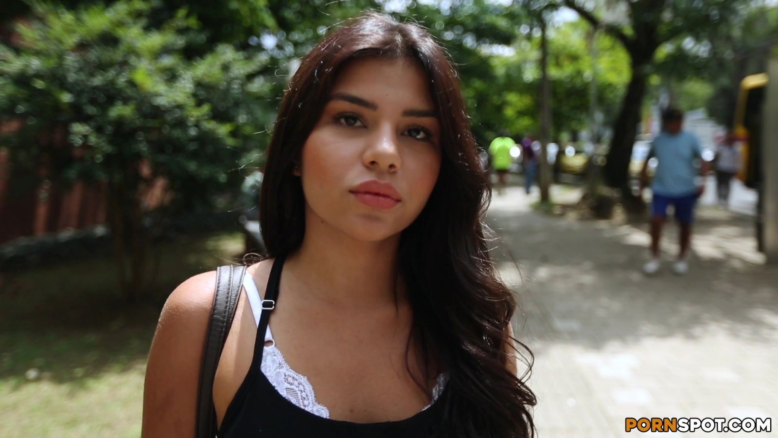 Small boobs Latina Wright drops thong fucked hard