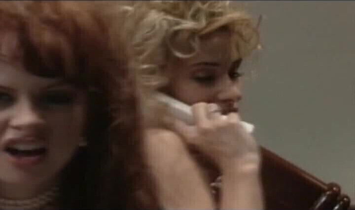 Short lesbian clip with frilly socks and heels