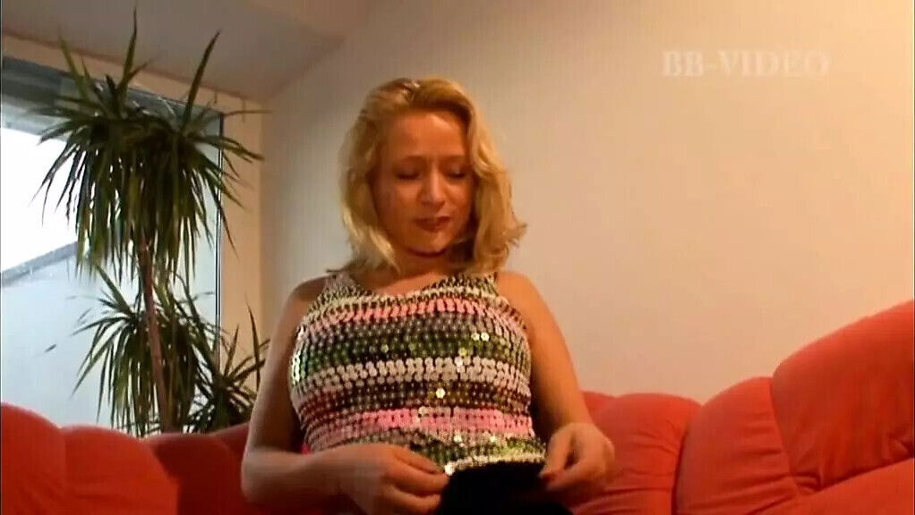 German MILF caught masturbating with long