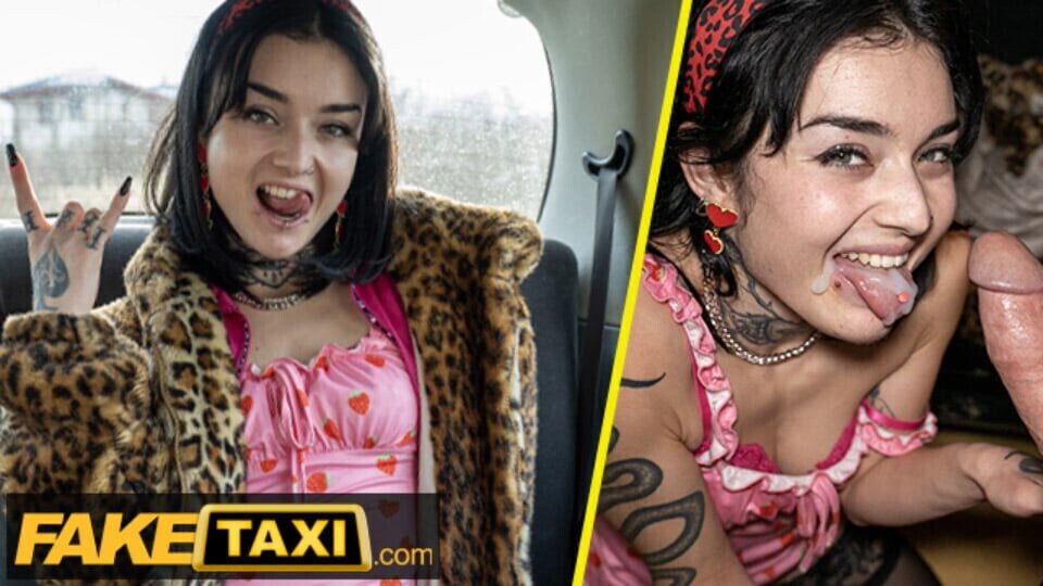 Fake Taxi Driver gets caught masturbating horny passenger wants fuck