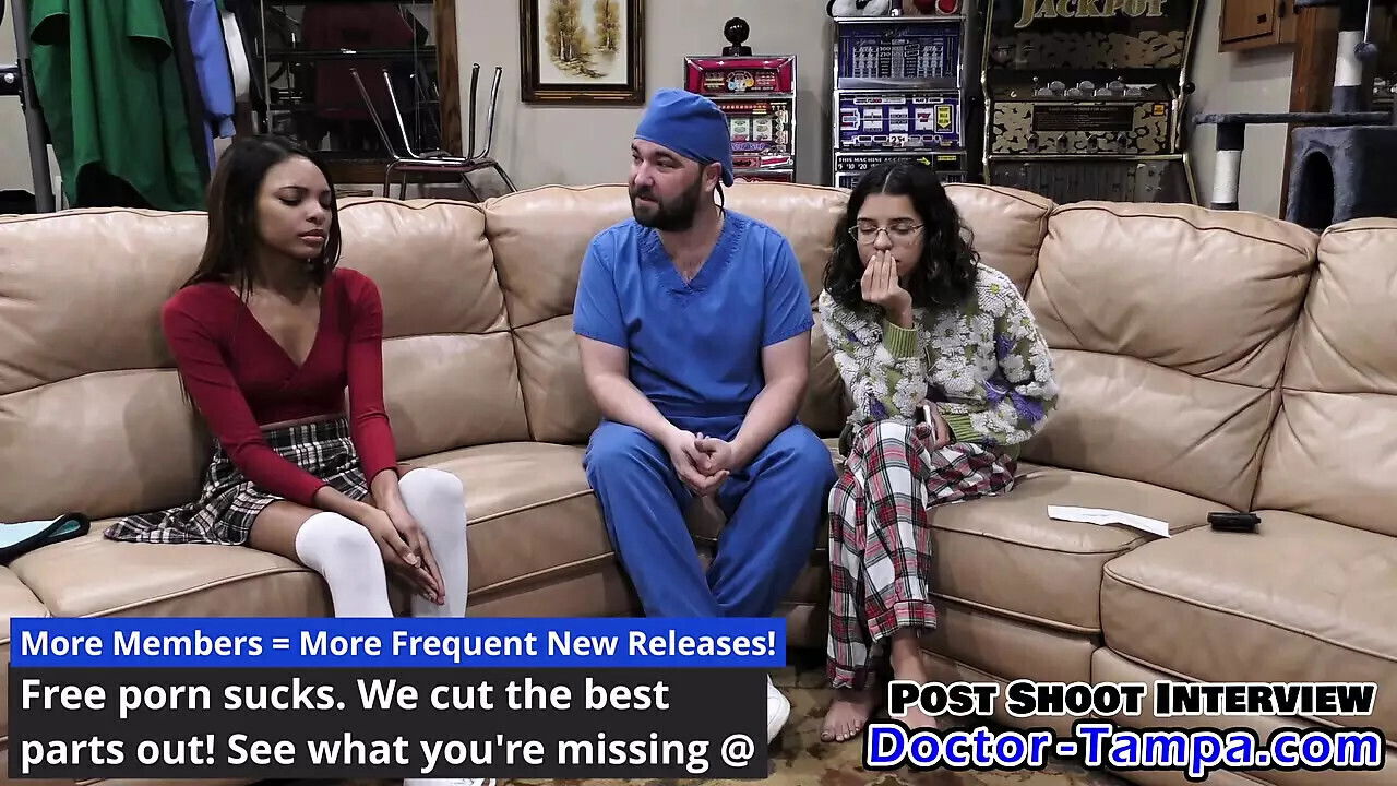 Become Doctor Tampa, Humiliate Ebony Solana During Cheerleading Physical. Thought Just Formality PervDoctor