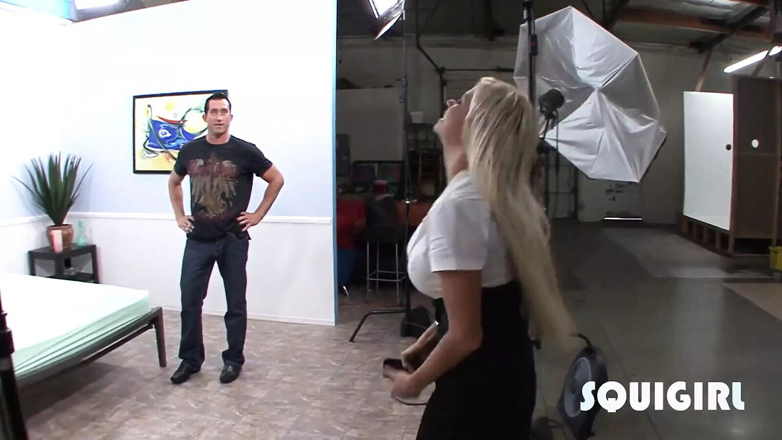 Huge blonde tricks landlord fucks