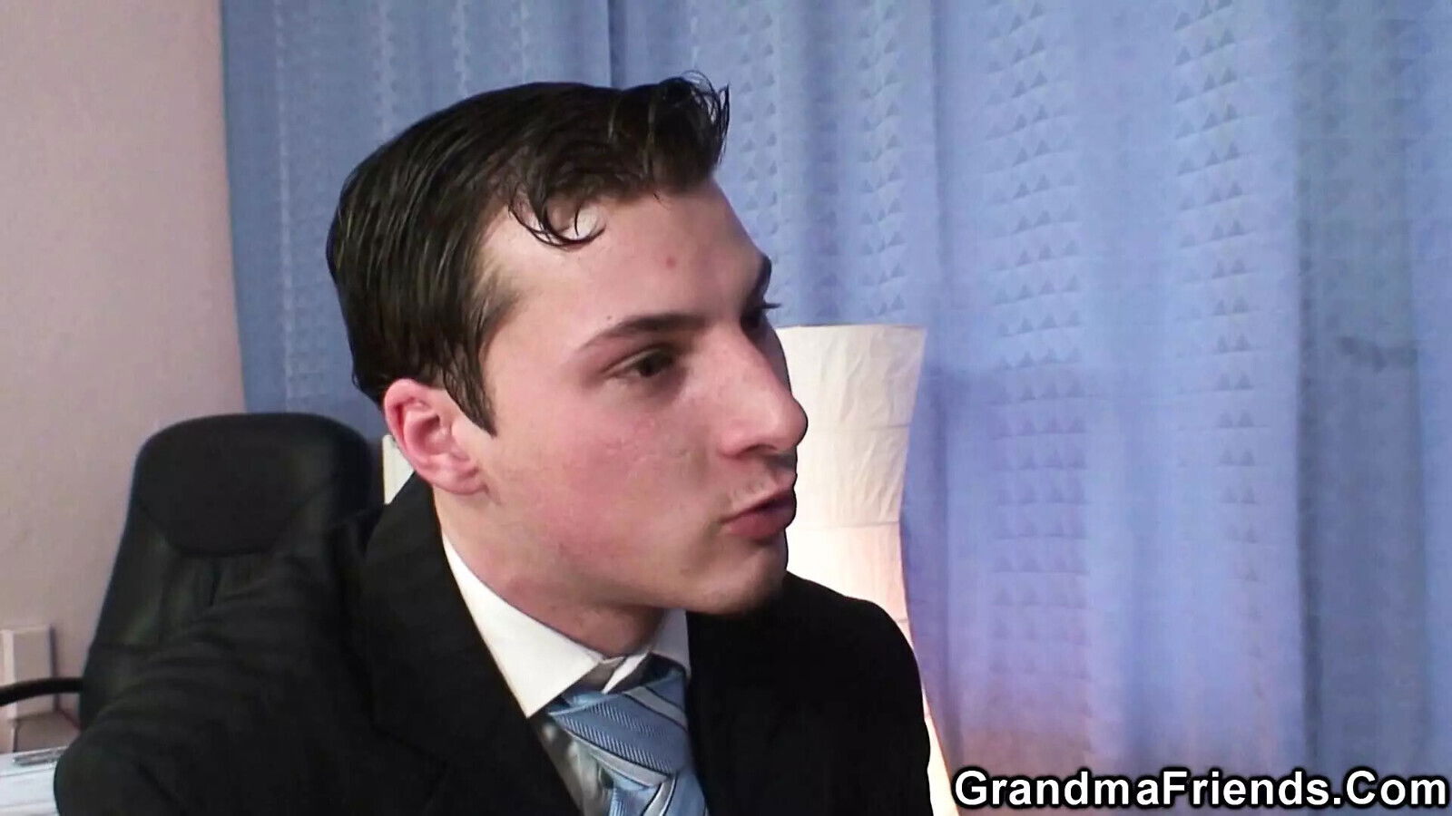 boobs grandma double blowjob before 3some