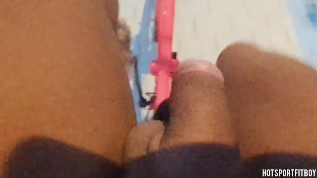 Naked Cycling Close-Up Public Road