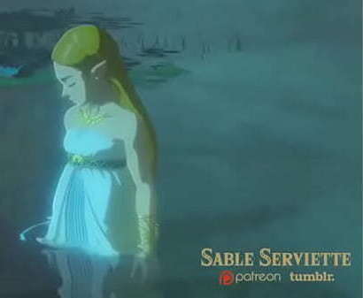 Link conforting Zelda