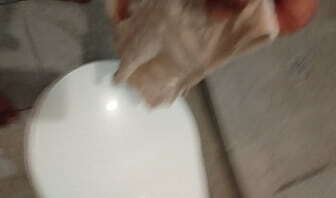 Paja con bragas de mi esposa