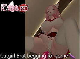 BRATTY CATGIRL MOANS while FUCKING your BIG COCK!!!!