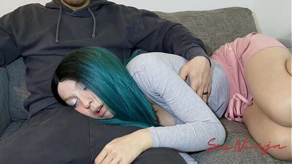 Resting Step-Brother'_s While Watching Movie only fucked mouth