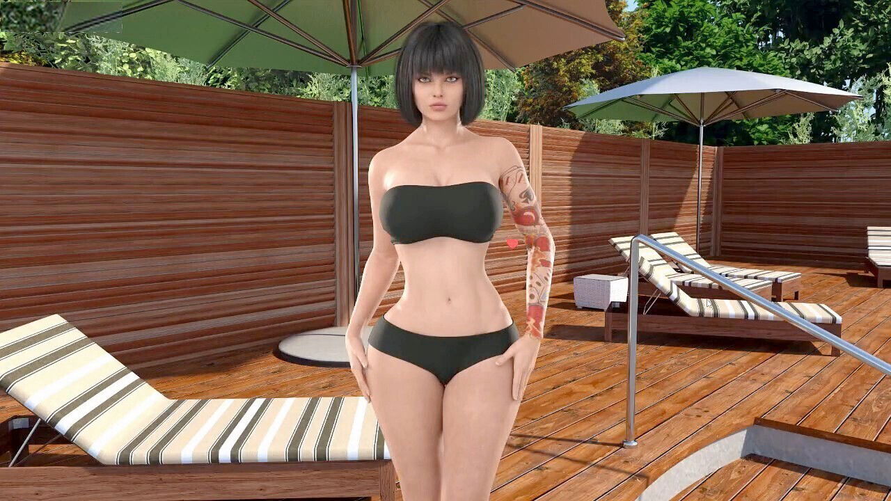 Naked, three dimensional, douche