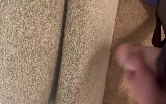 CUMMING FLOOR BEHIND COUCH WHILE RESTING JERKING SHOT (FTM)
