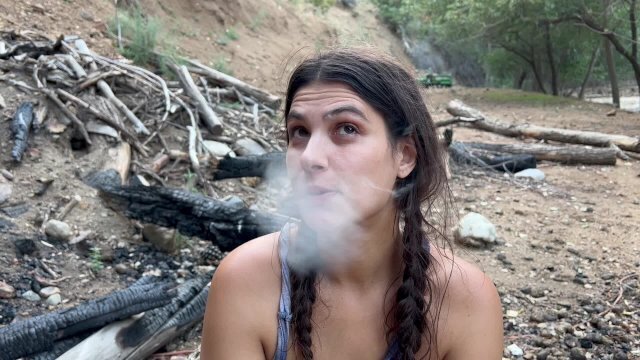 Smoking gagging dick day- public while neighbors drive