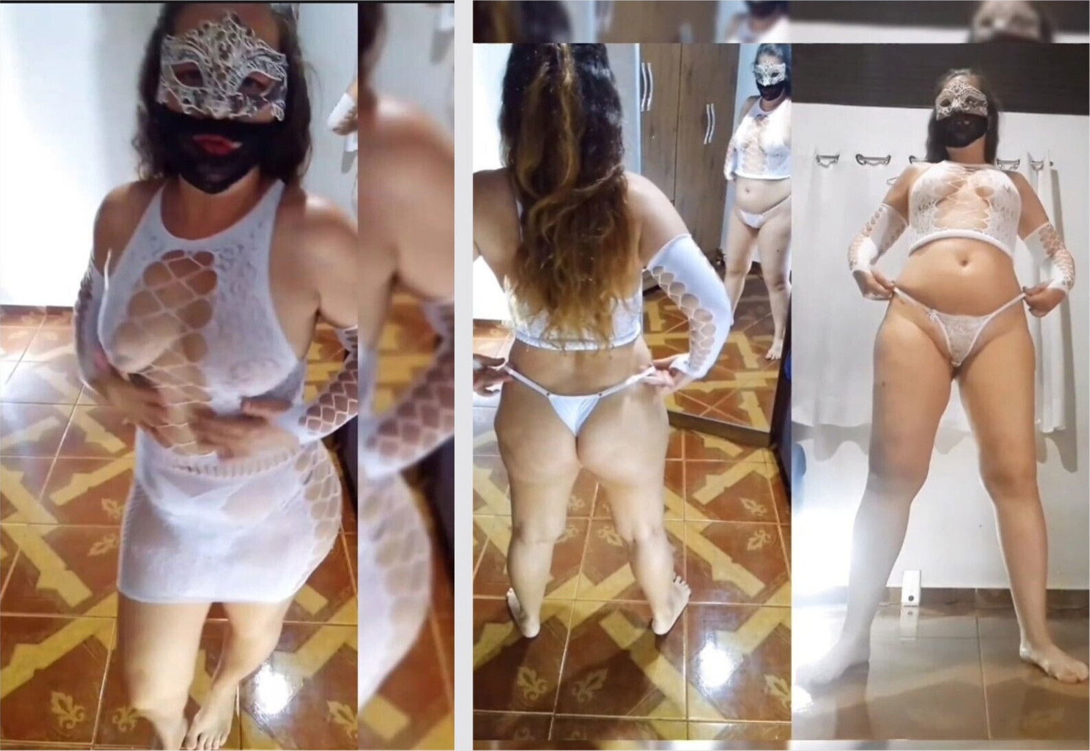 Mirelladelicia, trying sexy clothes part striptease exhibitionism