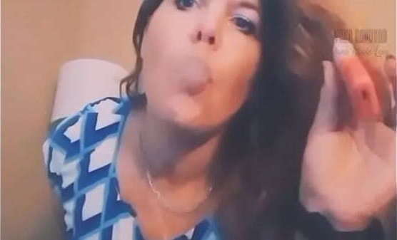 Wayne Lollipop. Dishing during smoking fetish session.