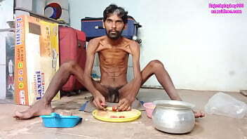 Rajeshplayboy993 cutting vegetables cooking curry