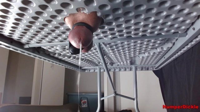 Sticking dick through gloryhole milking table shooting huge cumshot straight you.
