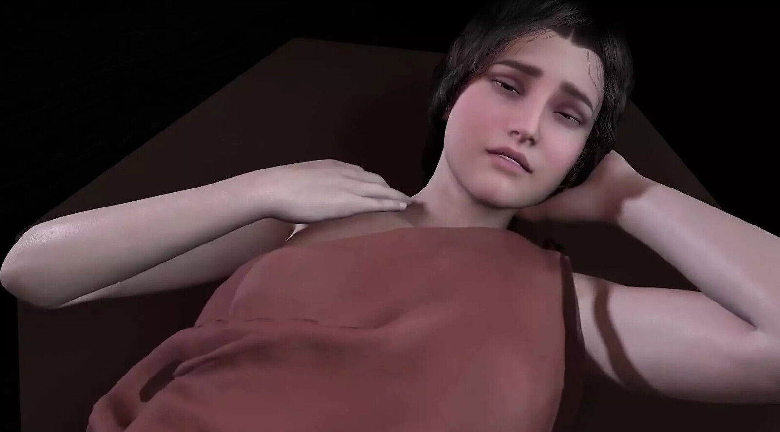 Greek Couple Having Missionary with Over Shoulder Porn