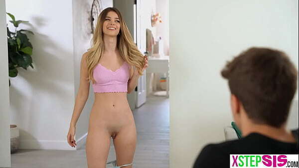 Tiny stepsister teen Molly Little dared stepbrother fuck