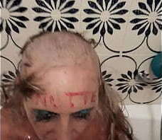 German Milf Sandra deepthroat puke haircut