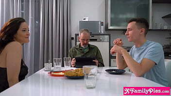 Euro MILF stepmom Dolly Diore seduced stepson with husband right there