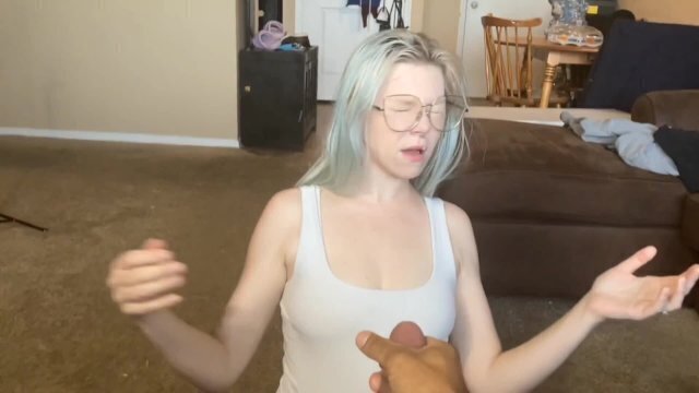 Blind girl takes massive loads!