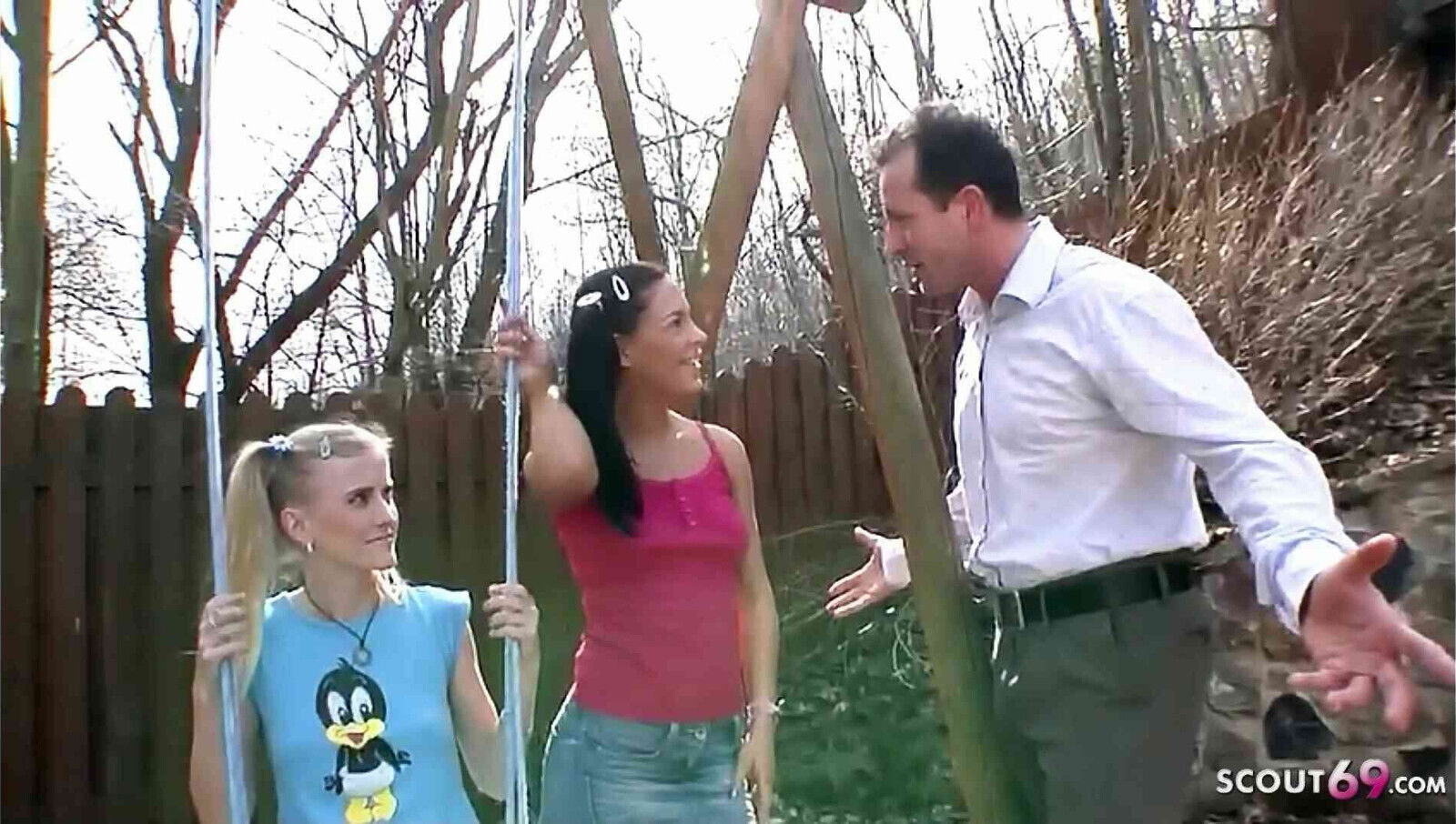 Petite Teens Pickup First Fuck Threesome