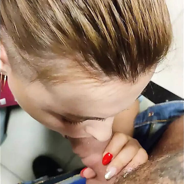 young girl sucks stranger's swallows sperm exchange coffee toilet shopping mall