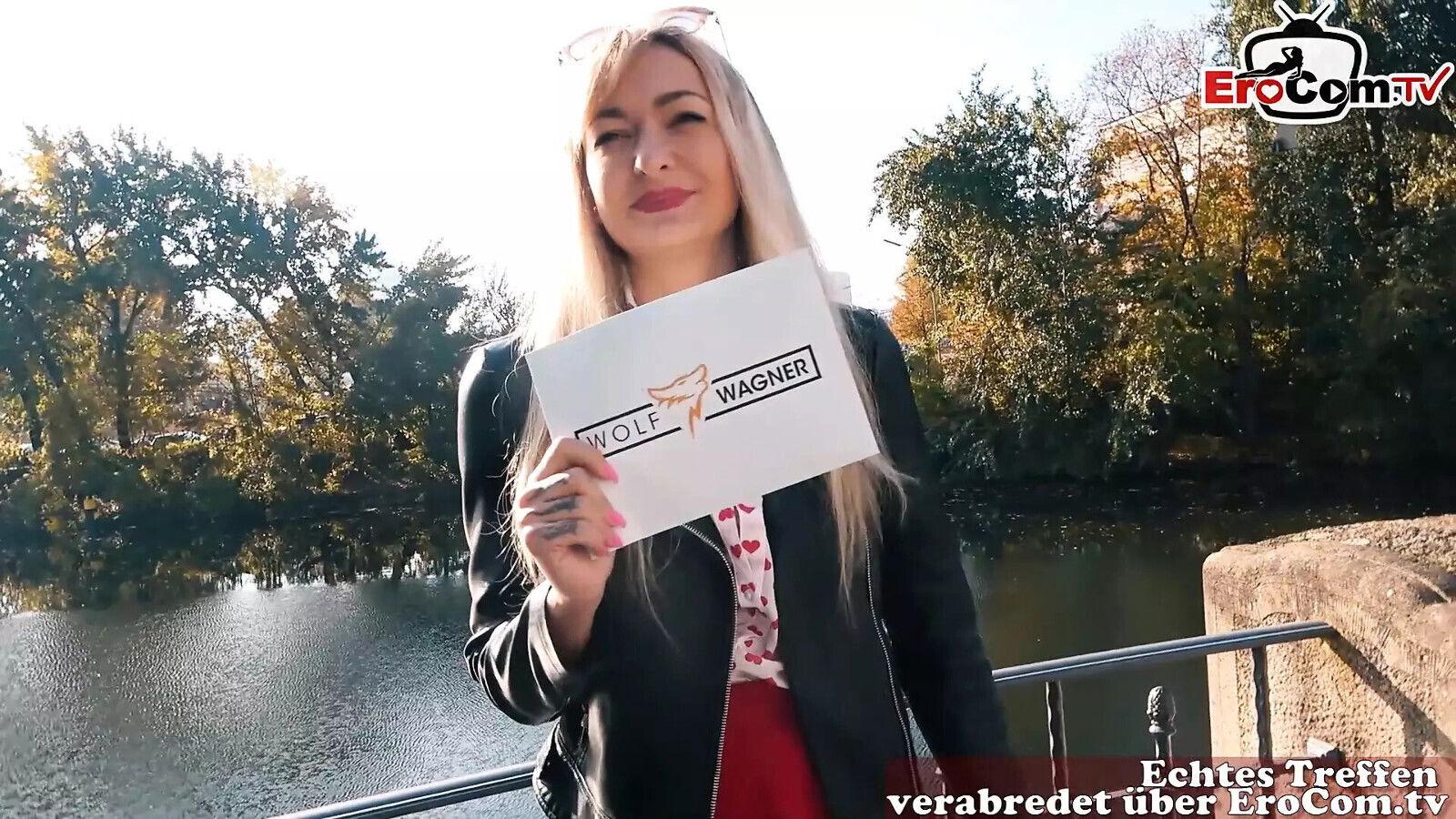 Real German Blind Date Street with german skinny Milf