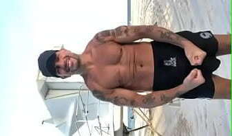 PORN STAR CHAMPION MODELING SWIM TRUNKS BEACH