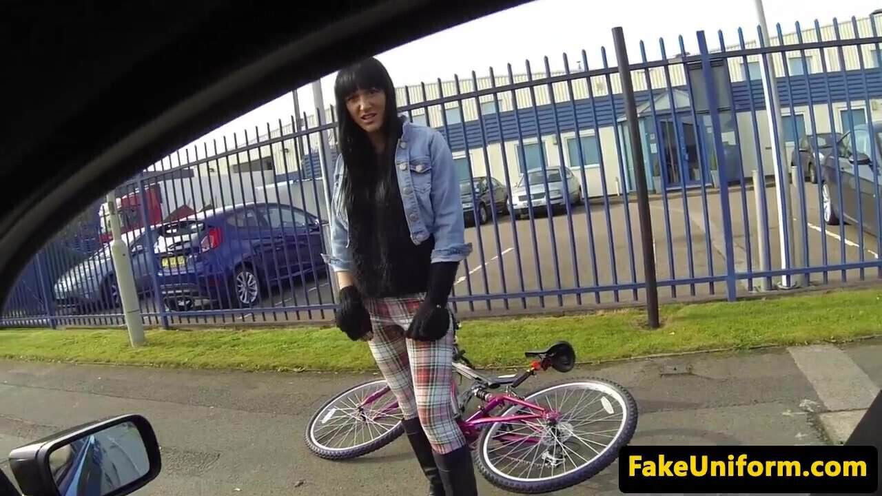 Busty brit bird doggystyled public