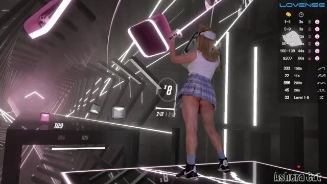Beat Saber Expert level play with vibrator Queencard (G)I-DLE