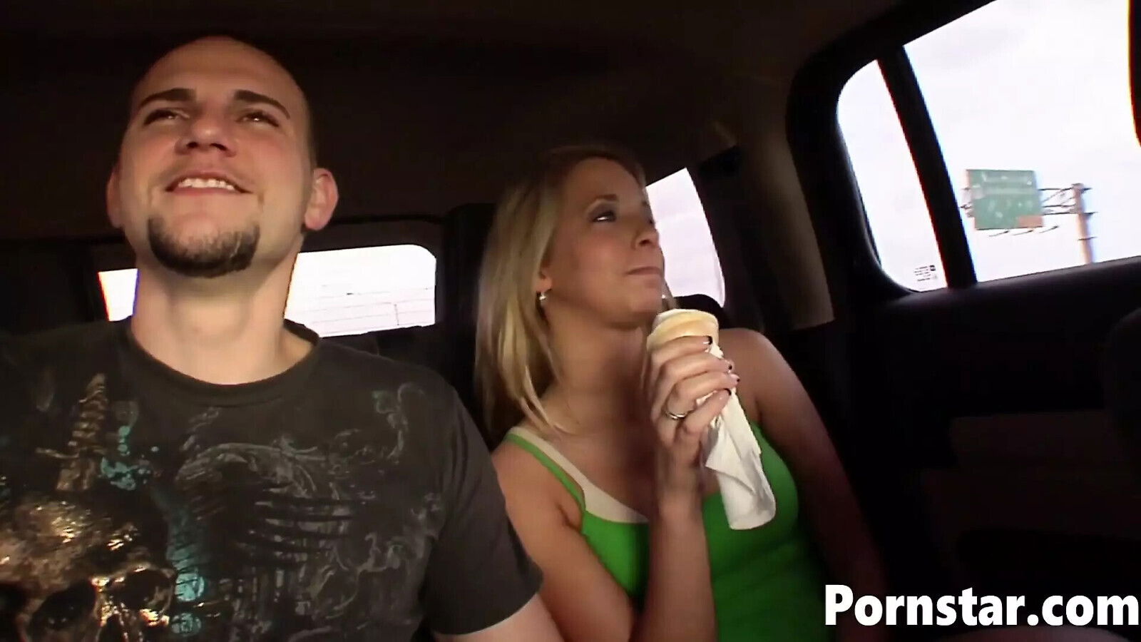 Ashley Jensen deep throats shaft