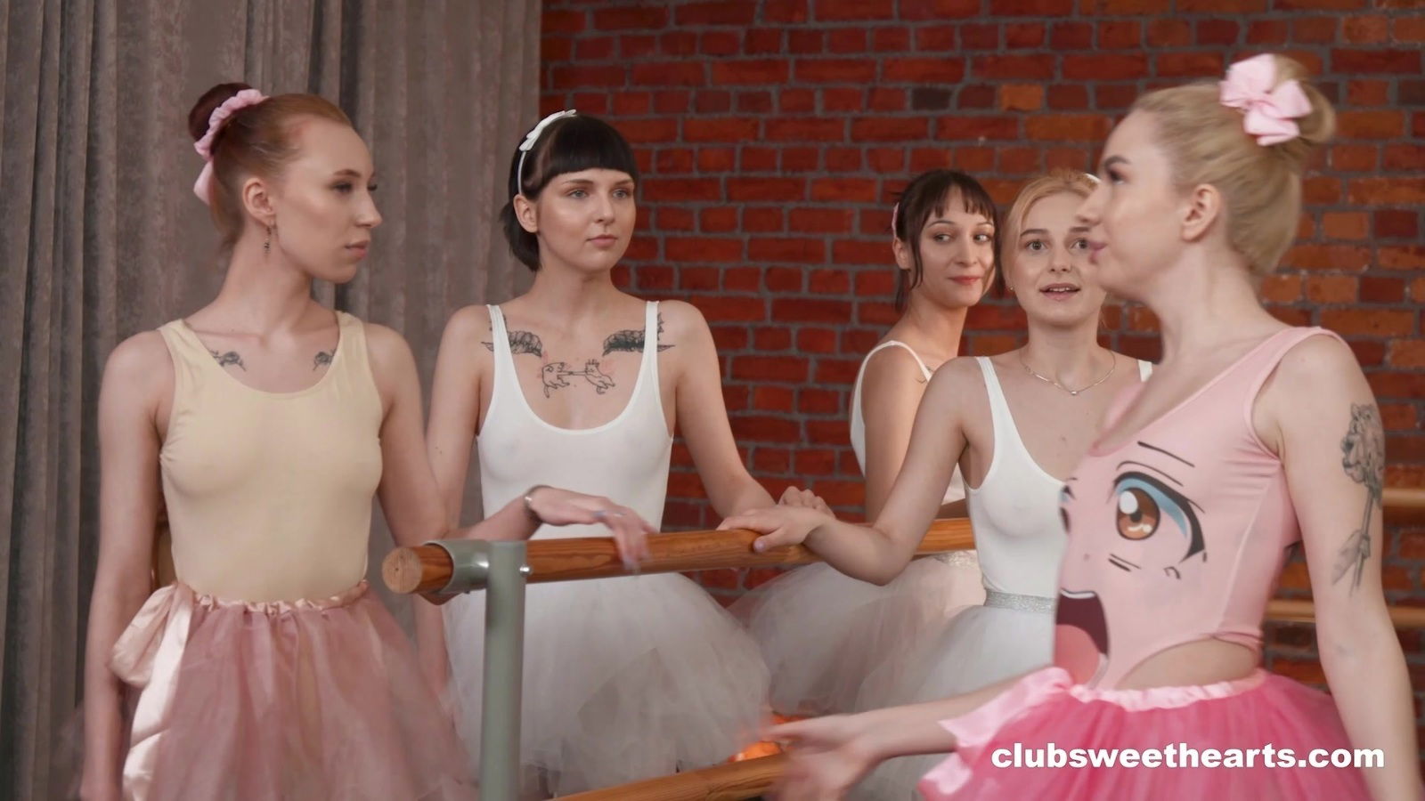 Sexy Ballerinas drop their uniforms amazing orgy Alexis Wilson