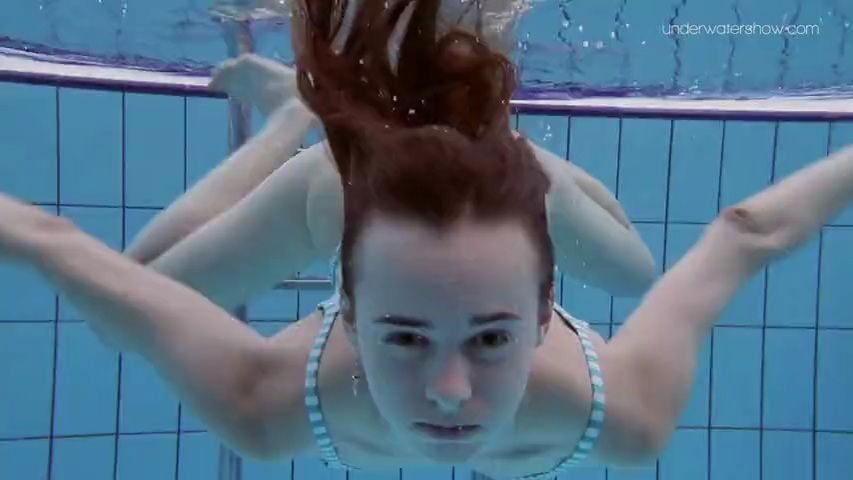 Girl striped swimsuit with small breasts Netrebko