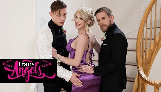 TRANS ANGELS Izzy Wilde Takes Cole Church's Steve Rickz's Dicks From Behind Prom Night