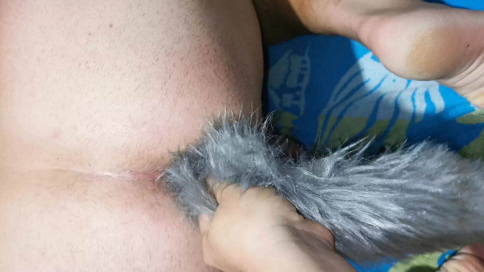 Fucking close-up, mistress fucks bitch stomach with