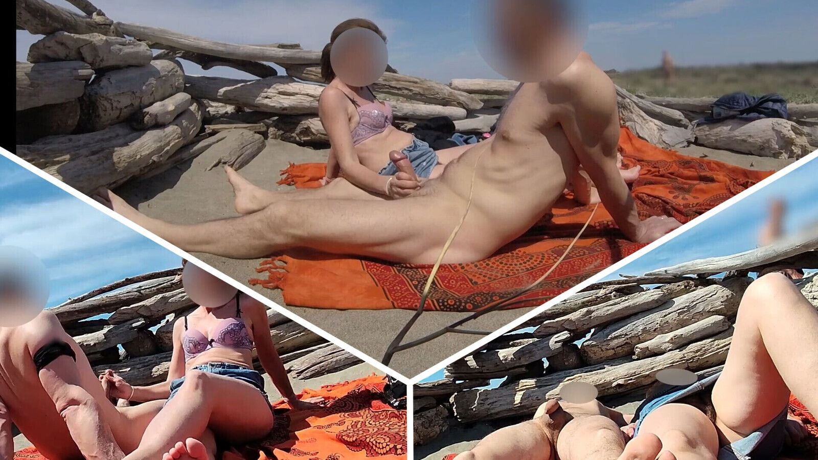 Stranger caught wife touching nude beach public MissCreamy