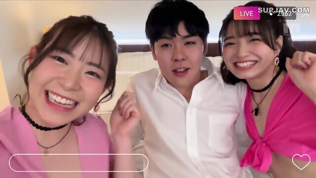 [Mosaic-Removed] Licking Dick Same Time Harem