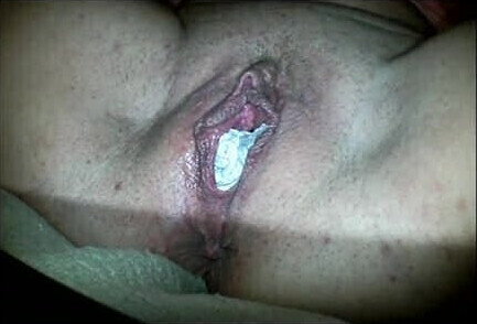 Stuffing my cunt with my dirty panties.