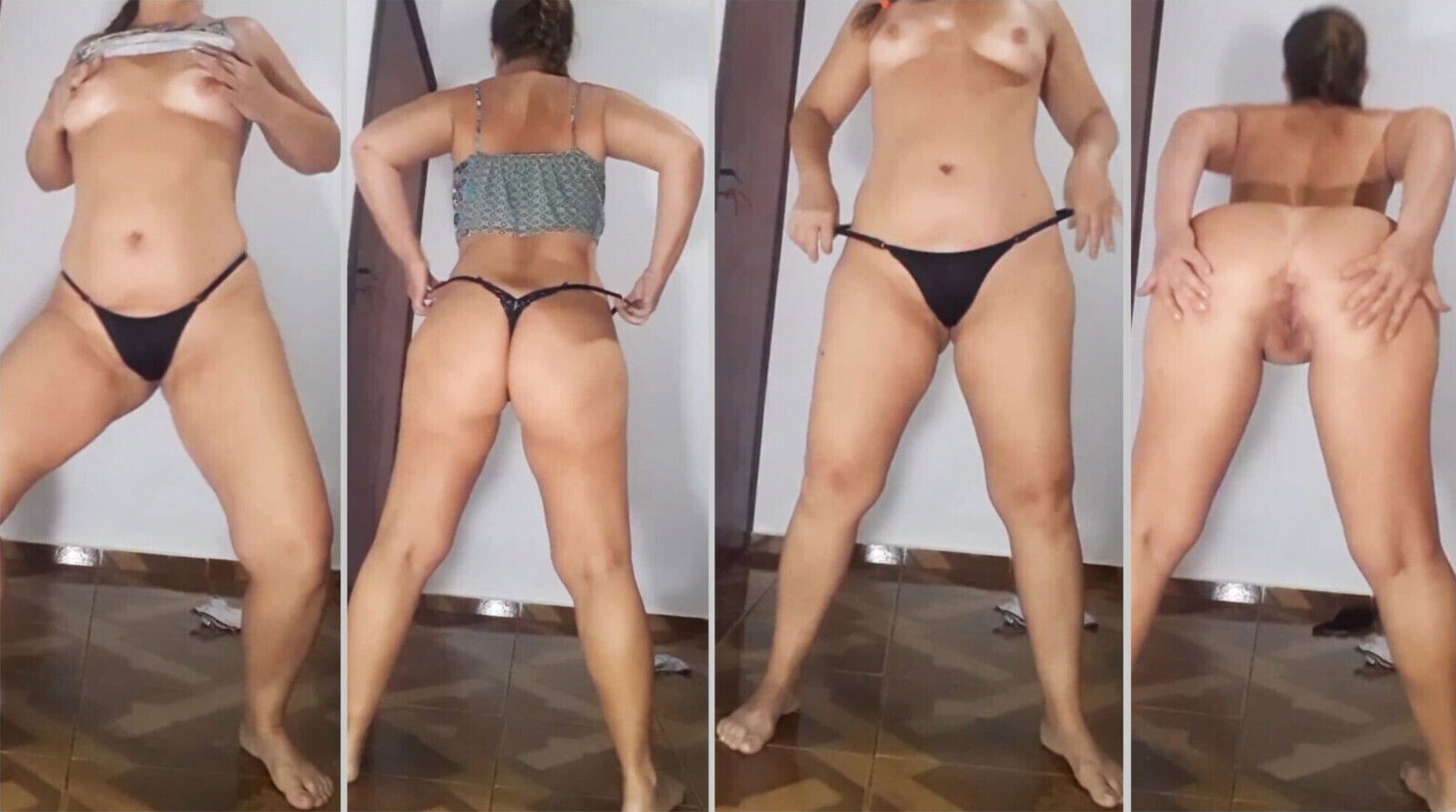 Exhibitionist slut taking clothes