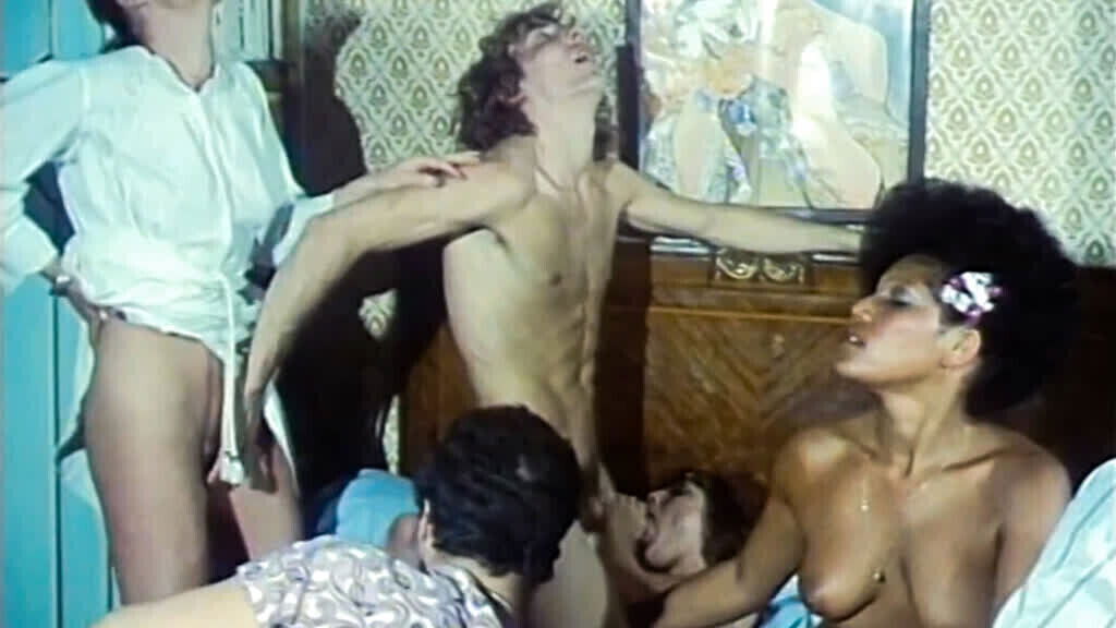 Vintage Interracial Rough Fuck Orgy with Black Immigrant Babe