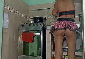 perverted stepson watches when clean house, fucks hard husband discovers