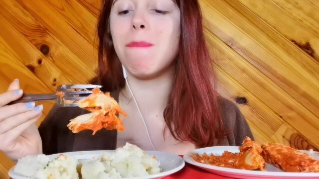 asmr mukbang feederism chou fleur poulet