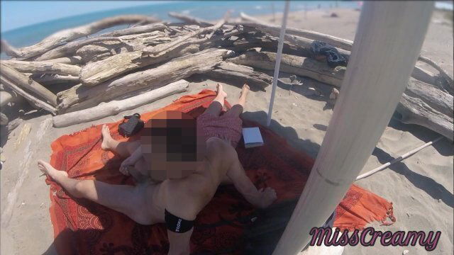 Voyeur watching while teacher masturbating cumshot nudist beach public