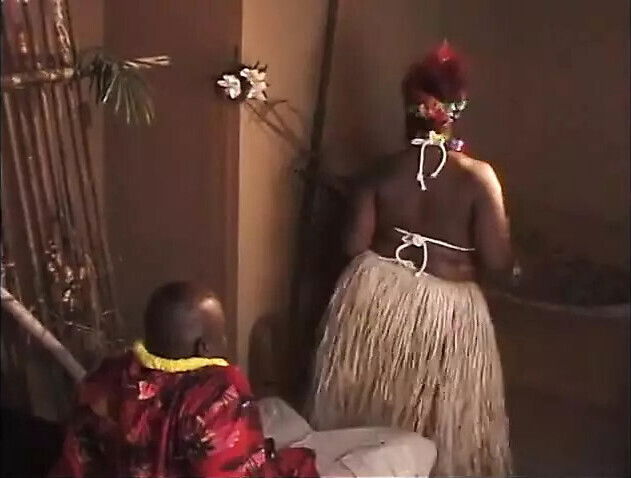 Redhead gets pounded doggy style after Hawaiian dance