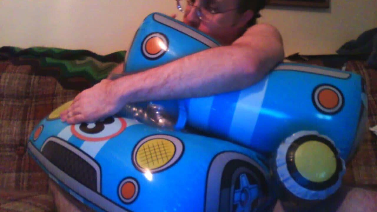 Inflatable car boat rider 