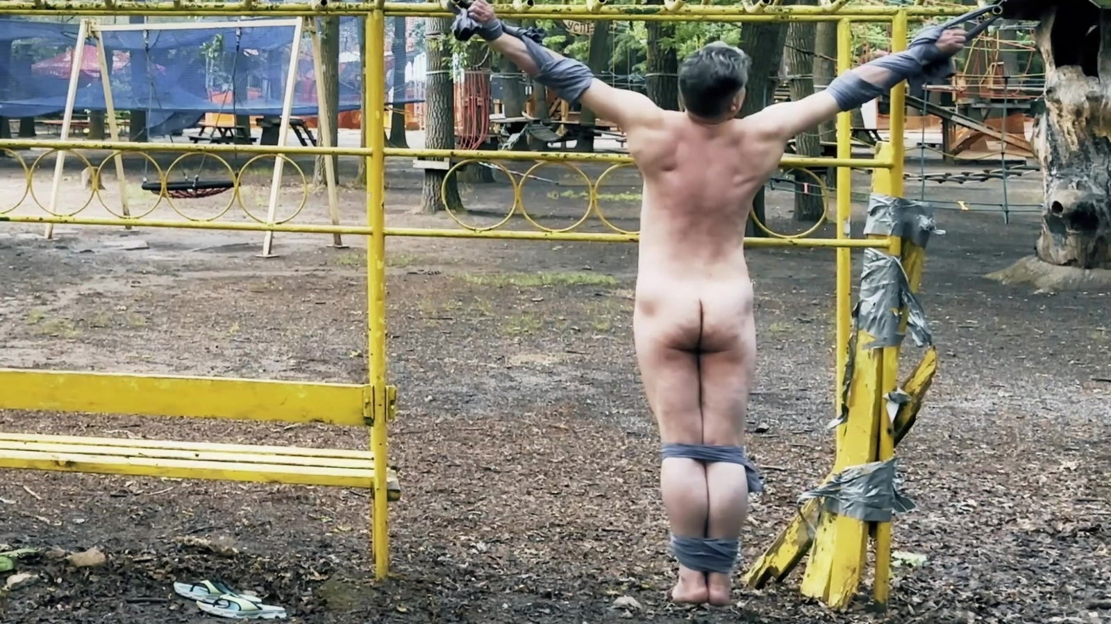 Park Crucified Helpless Naked Park
