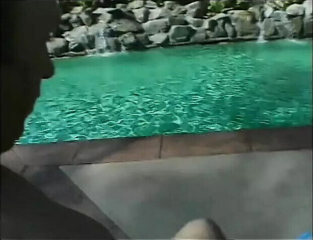 Sexy chick takes dick cunt pool gets face jizzed