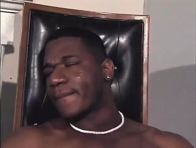 Horny black room gets blown white fucks