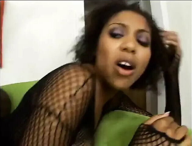Black chick fucked 12-inch black couch